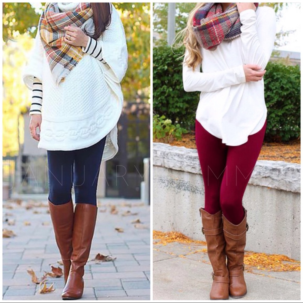 2 MIXED FLEECE LEGGINGS